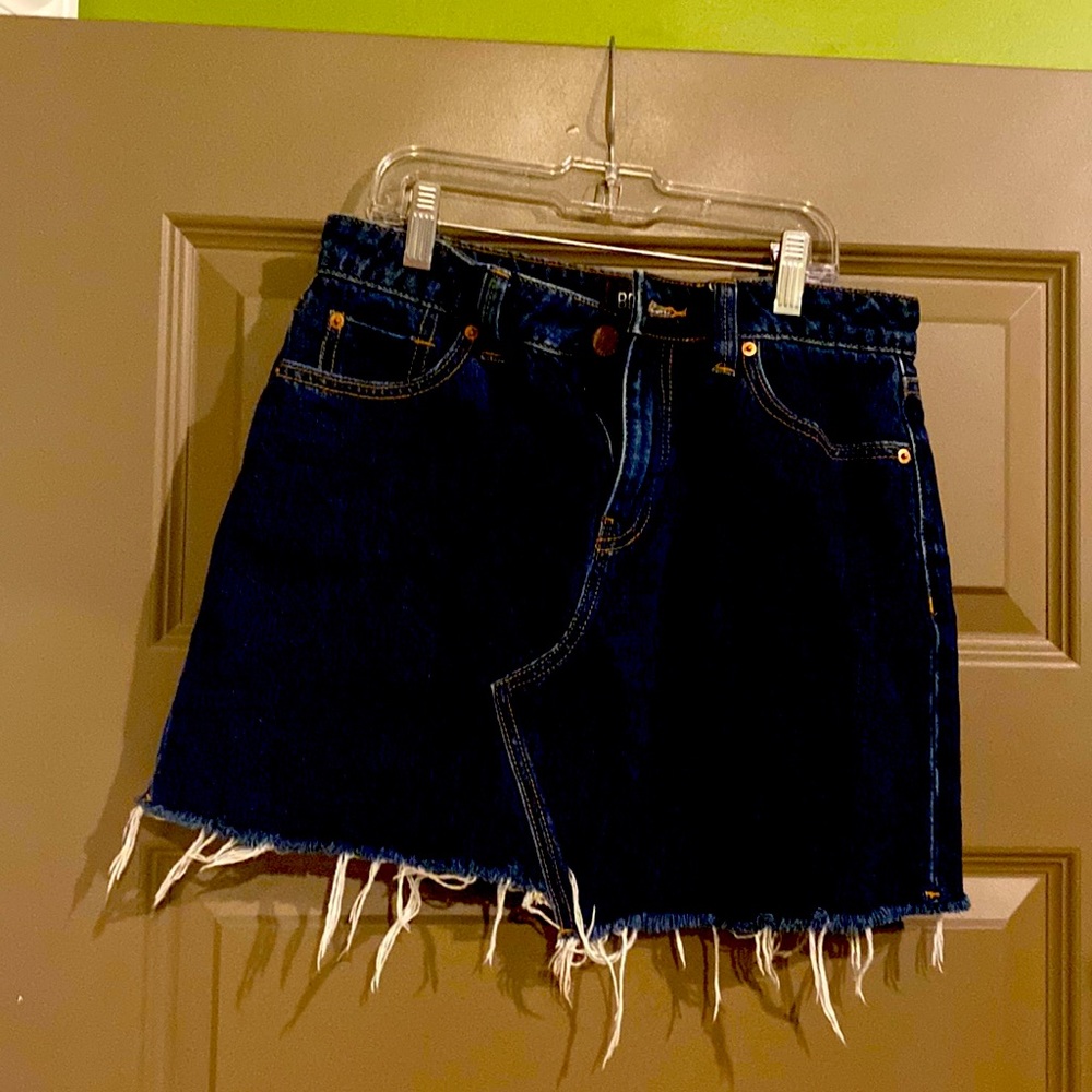Nordstrom BDG mini skirt and dark denim
